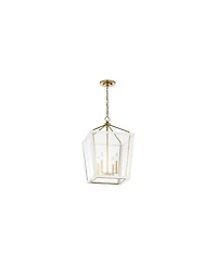 Kichler Delvin 16" Wide Champagne Bronze and White 4-Light Pendant