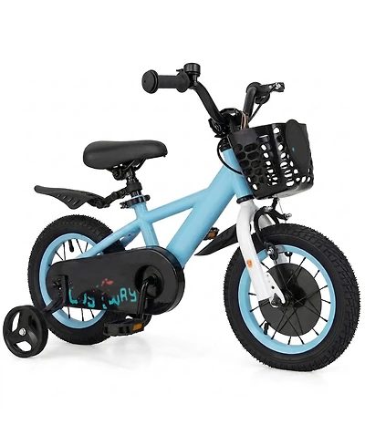 Sugift 12 Inch Kids Bike with Removable Training Wheels and Dual Brakes, Ages 3-4