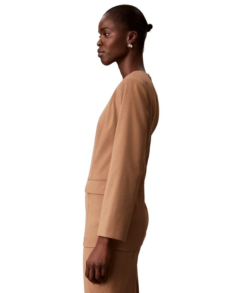 Calvin Klein Women's Tailored Long-Sleeve Blouse