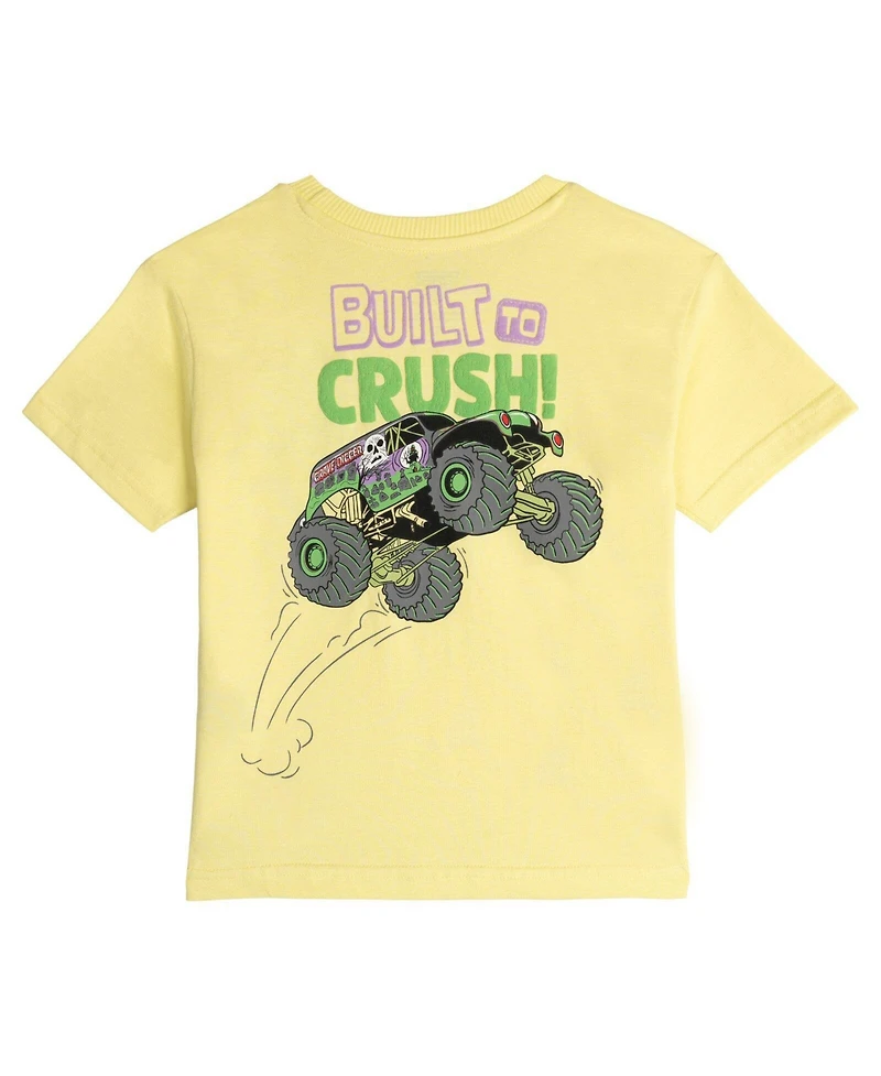 Monster Jam Grave Digger Boys' T-Shirt and French Terry Shorts Set