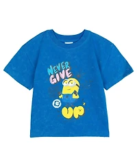 Minions Boys' 4-20 Graphic Washed T-Shirt and Shorts, 2-Piece Set