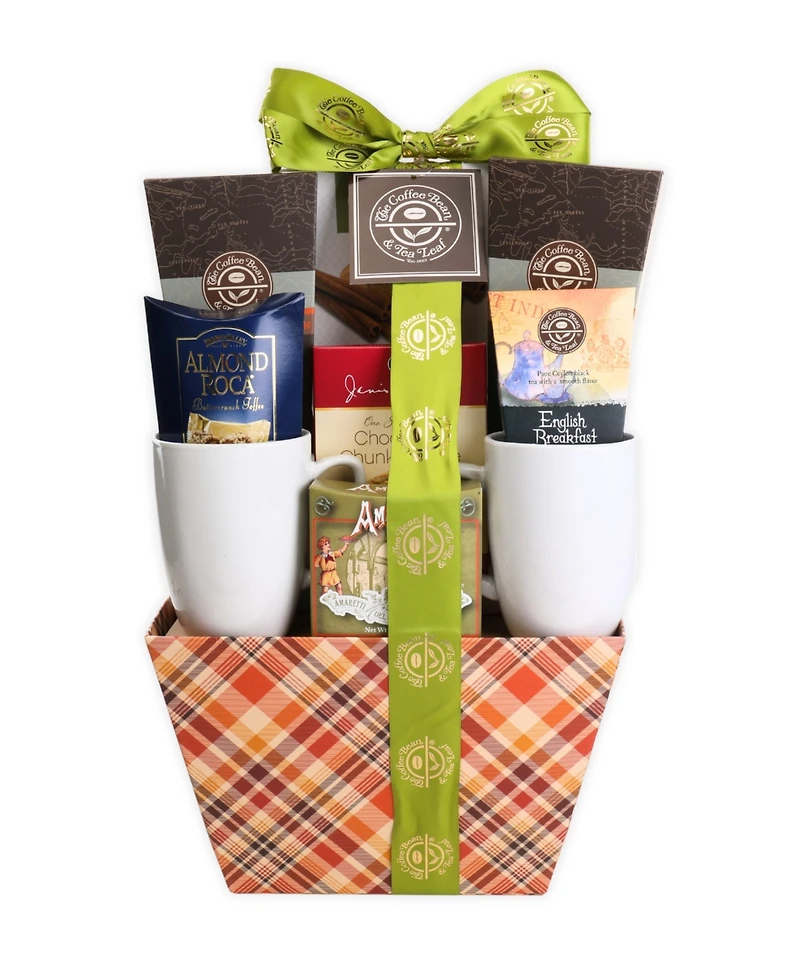 Beyond the Bow Gifts Coffee Bean Tea Leaf Coffehouse Classics Gift Basket, 9-Pieces