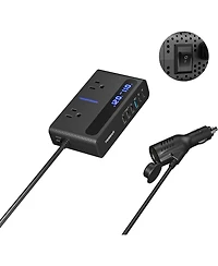 Tessan 200W 65W Usb-c 2 Ac Outlets Car Power Inverter