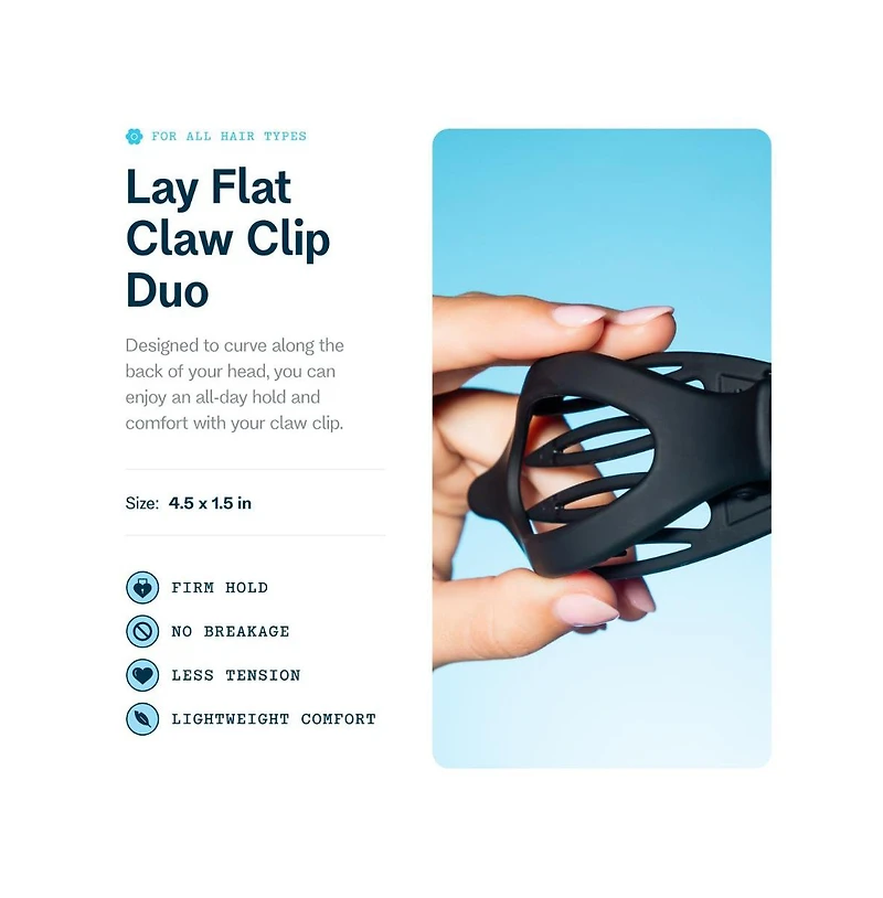Gimme Beauty Lay Flat Curved Comfort Clip - Designed for Driving and the Headrest