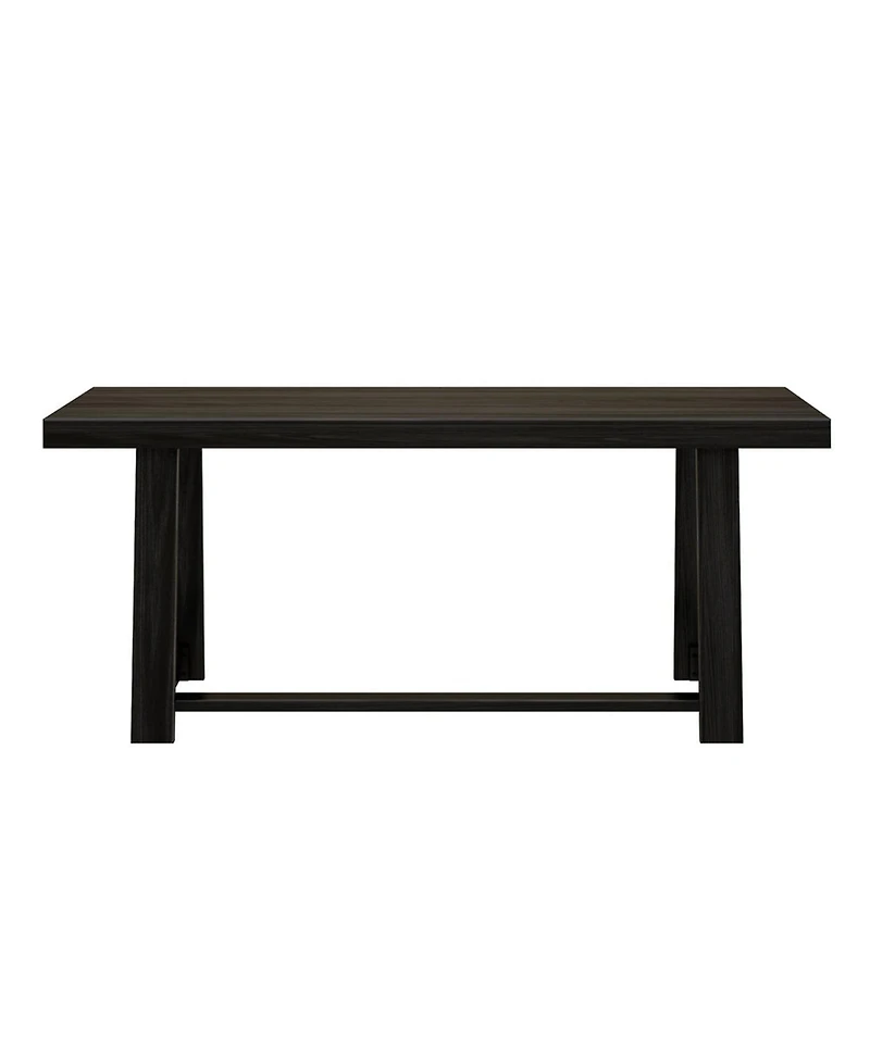Plank+Beam 7 inch Classic Solid Wood Dining Table Set with Bench and 4 chairs
