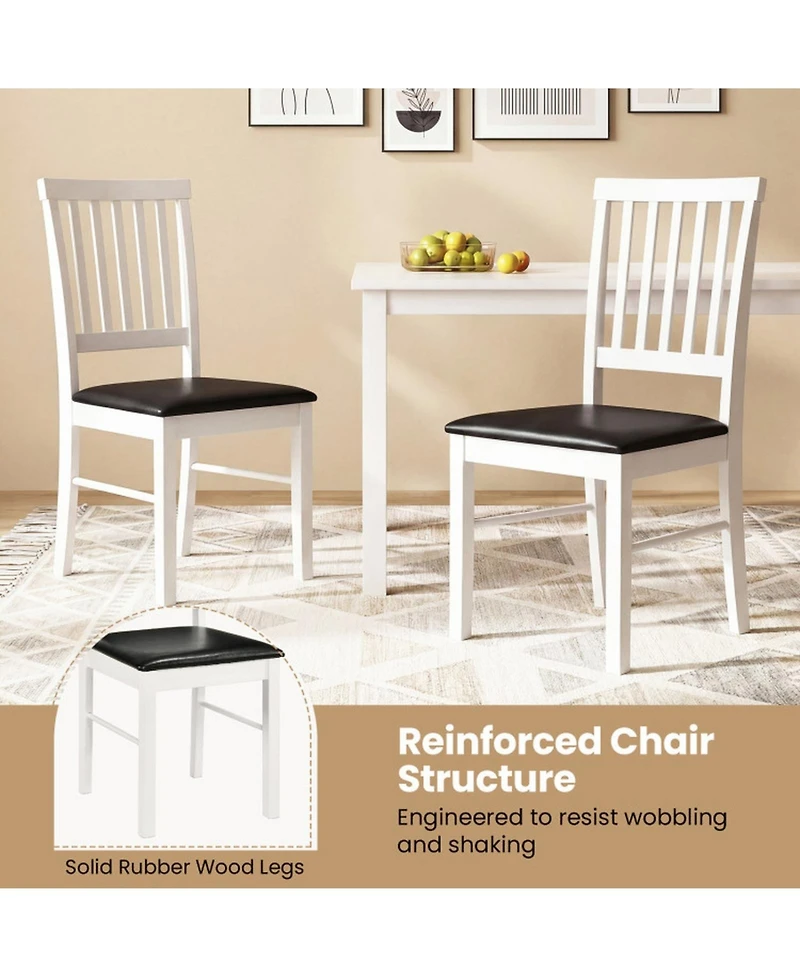 Sugift Set of 2 Modern Mid-Century Dining Room Chairs with Padded Seat