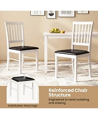 Sugift Set of 2 Modern Mid-Century Dining Room Chairs with Padded Seat