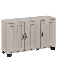Gouun 3-Door Buffet Sideboard with Adjustable Shelves and Anti-Tipping Kits