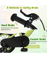 Hongge 12-Inch Kids Bike with Detachable Training Wheels, 110 lbs Capacity, Ages 3-4