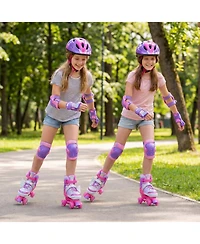 Hongge Adjustable Light-Up Roller Skates, Ages 9-14