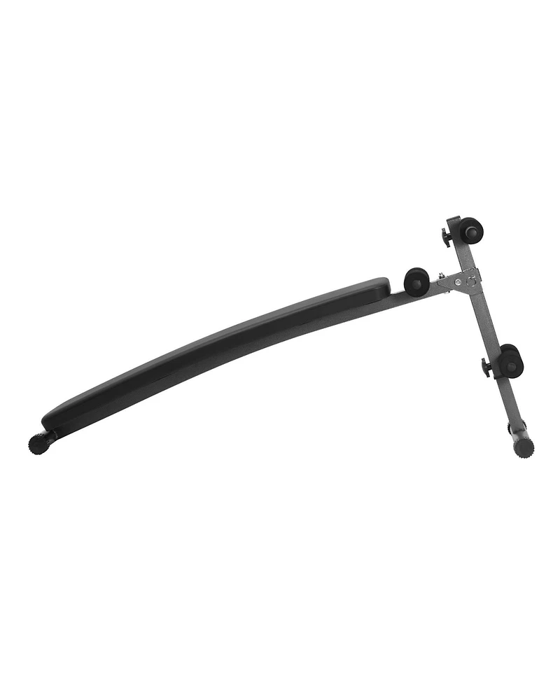 Hongge Folding Curved Decline Sit Up Bench with 5 Height Settings and 500 lbs Capacity for Ab Workouts