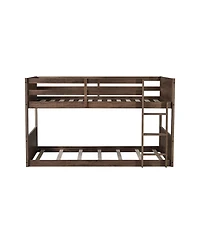 Sailvan Twin over Floor Bunk Bed with Panelled Headboard