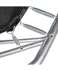 JumpKing Rectangle Trampoline with 2 Powder Coated Basketball Hoops & Breakaway Rim and Ladder