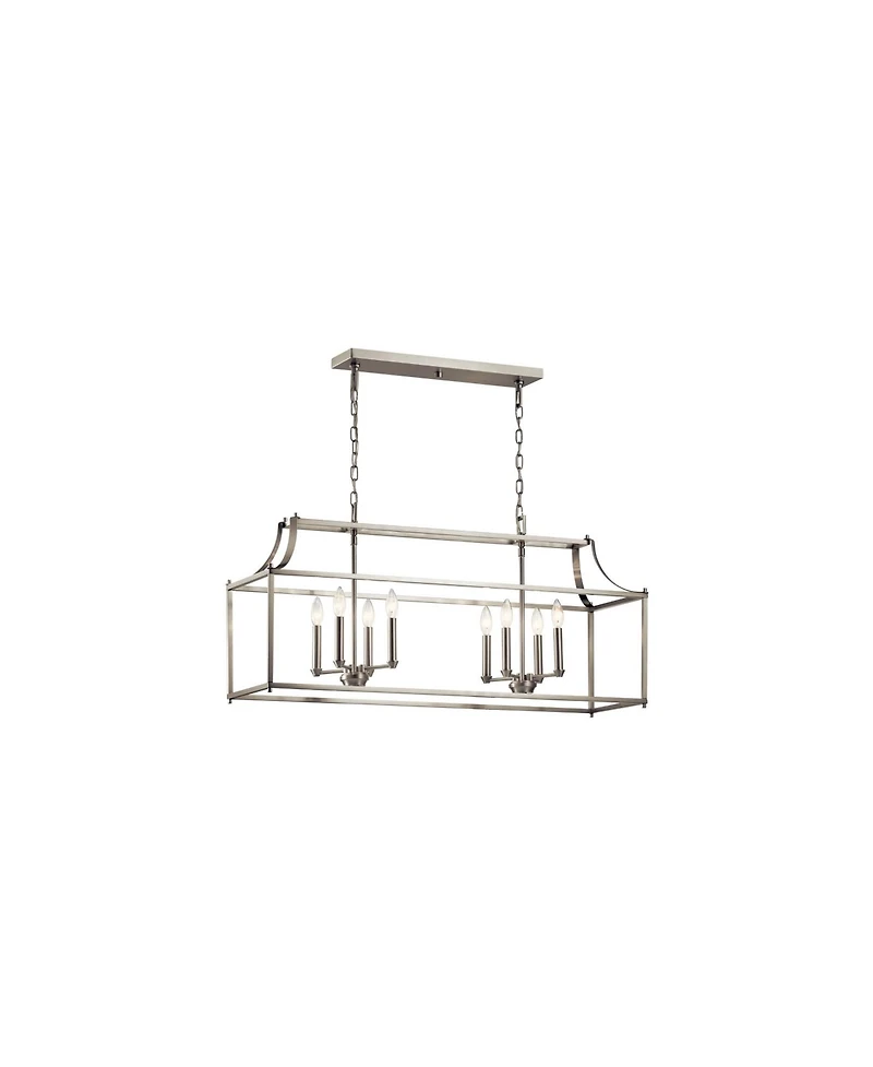 Kichler Morrigan 40.5" Wide Nickel 8-Light Open Linear Chandelier