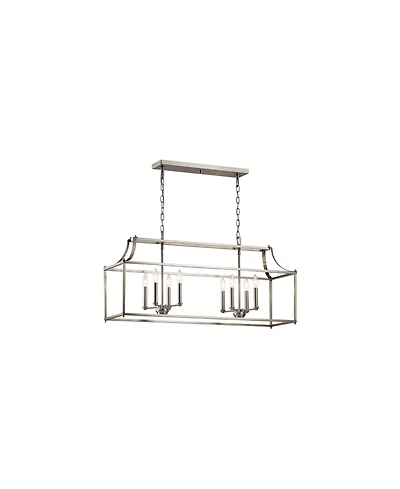 Kichler Morrigan 40.5" Wide Nickel 8-Light Open Linear Chandelier