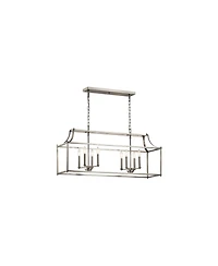 Kichler Morrigan 40.5" Wide Nickel 8-Light Open Linear Chandelier