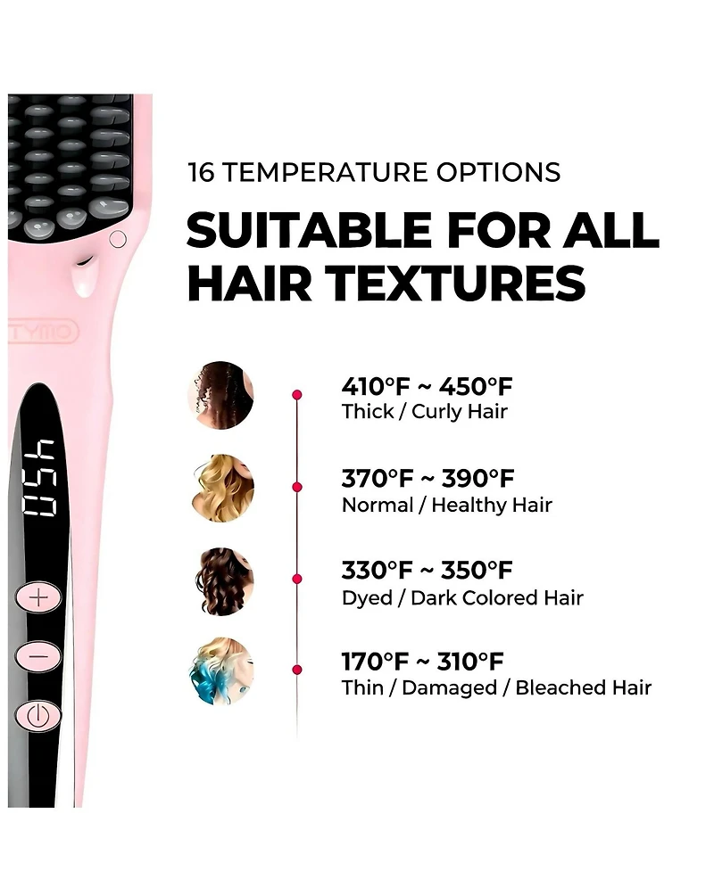 Tymo Beauty Ionic Hair Straightening Brushes