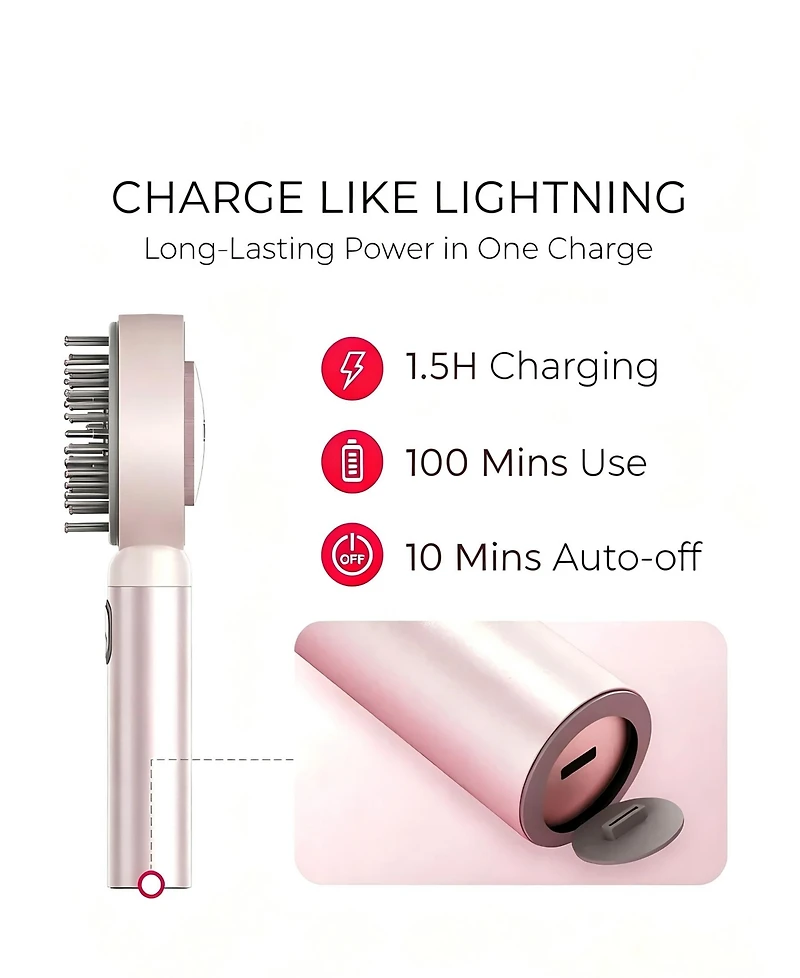 Tymo Beauty TriThera Red Light Scalp Therapy Massage Brush