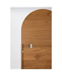 Streamdale Furniture Tall Arched Corner Bookshelf with Shutter Door