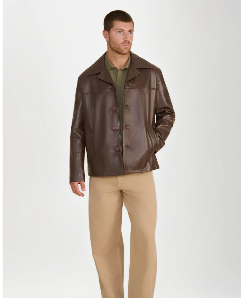 Furniq Uk Men's Relaxed Leather Blazer