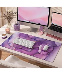 Lofree Extended Desk Blotter Set With Wrist Support And Coaster For Office Gaming Workspace