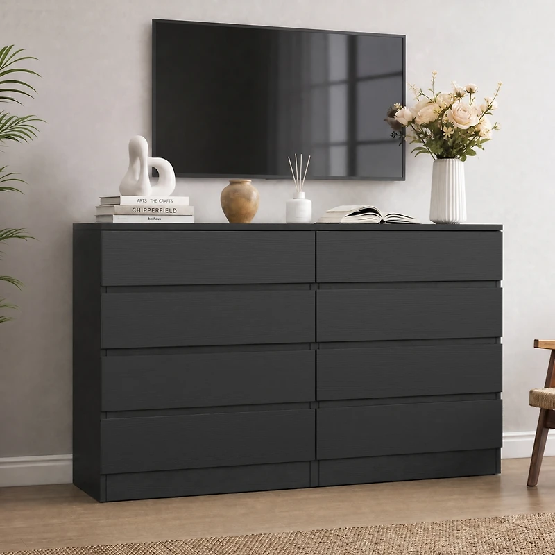 homfan 8 Drawer Dresser for Bedroom, Modern Chest of Drawers, Storage with Drawers Living Room, Hallway, Entryway, Bedroom
