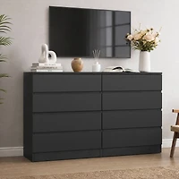 homfan 8 Drawer Dresser for Bedroom, Modern Chest of Drawers, Storage with Drawers Living Room, Hallway, Entryway, Bedroom