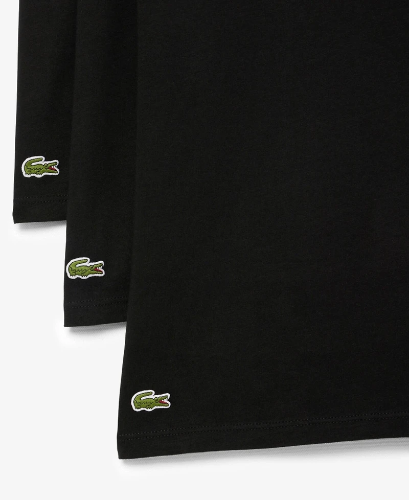 Lacoste Men's 3-Pack Regular Fit Crewneck Undershirts