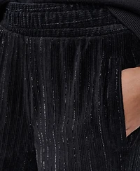 Dkny Women's Wide-Leg Velvet Pull-On Pants