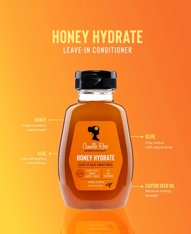 Camille Rose Honey Hydrate Leave-In Conditioner, 9 oz.