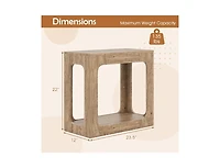 sumyeg 2-Tier End Table with Storage Shelf for Living Room