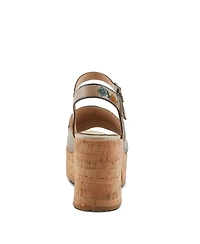 L'Artiste Women's Halena Platform with Rubber Sole Sandals