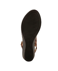 Spring Step Women's Belizana Slingback Wedge with Laser-Cut Detail