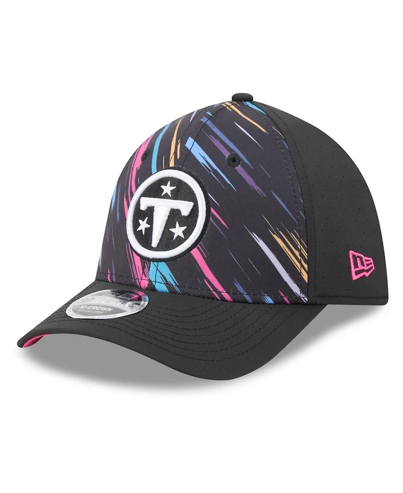 New Era Men's Black Tennessee Titans 2026 Nfl Cruical Catch 39THIRTY M-Crown Stretch Hat