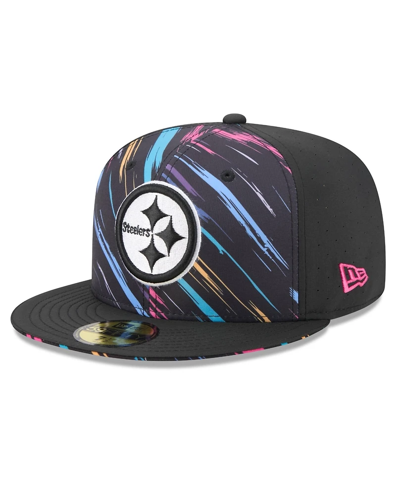 New Era Men's Black Pittsburgh Steelers 2026 Nfl Cruical Catch 59FIFTY Fitted Hat