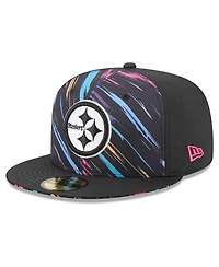 New Era Men's Black Pittsburgh Steelers 2026 Nfl Cruical Catch 59FIFTY Fitted Hat