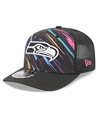 New Era Men's Black Seattle Seahawks 2026 Nfl Cruical Catch 9SEVENTY Adjustable Trucker Hat