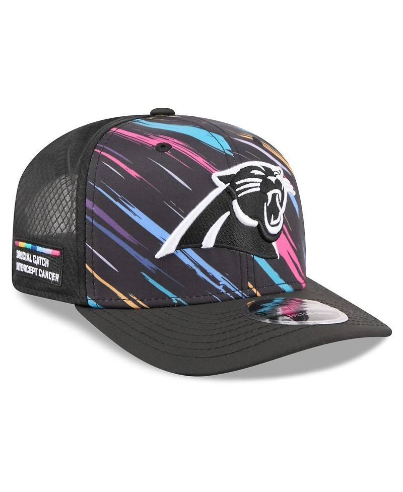 New Era Men's Black Carolina Panthers 2026 Nfl Cruical Catch 9SEVENTY Adjustable Trucker Hat