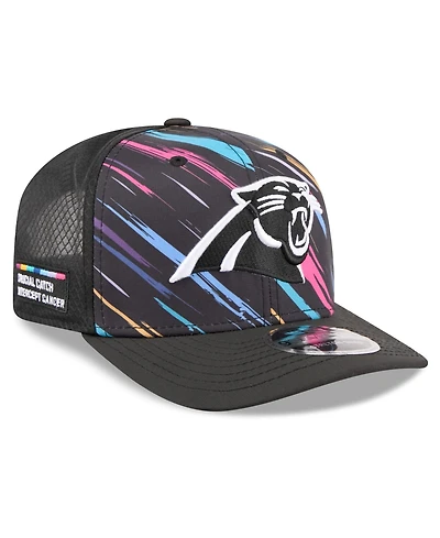 New Era Men's Black Carolina Panthers 2026 Nfl Cruical Catch 9SEVENTY Adjustable Trucker Hat