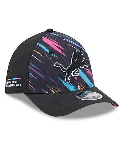 New Era Men's Black Detroit Lions 2026 Nfl Cruical Catch 39THIRTY M-Crown Stretch Hat