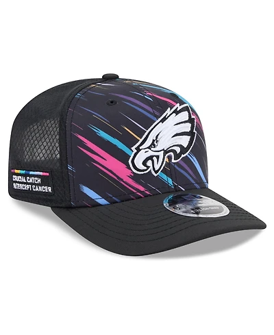 New Era Men's Black Philadelphia Eagles 2026 Nfl Cruical Catch 9SEVENTY Adjustable Trucker Hat