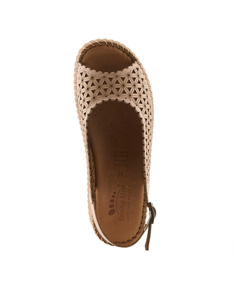 Spring Step Women's Rowyn Slingback Wedge with Cushioned Insole