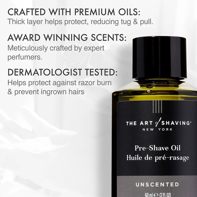 The Art of Shaving Pre-Shave Oil, Unscented, 2 Fl Oz