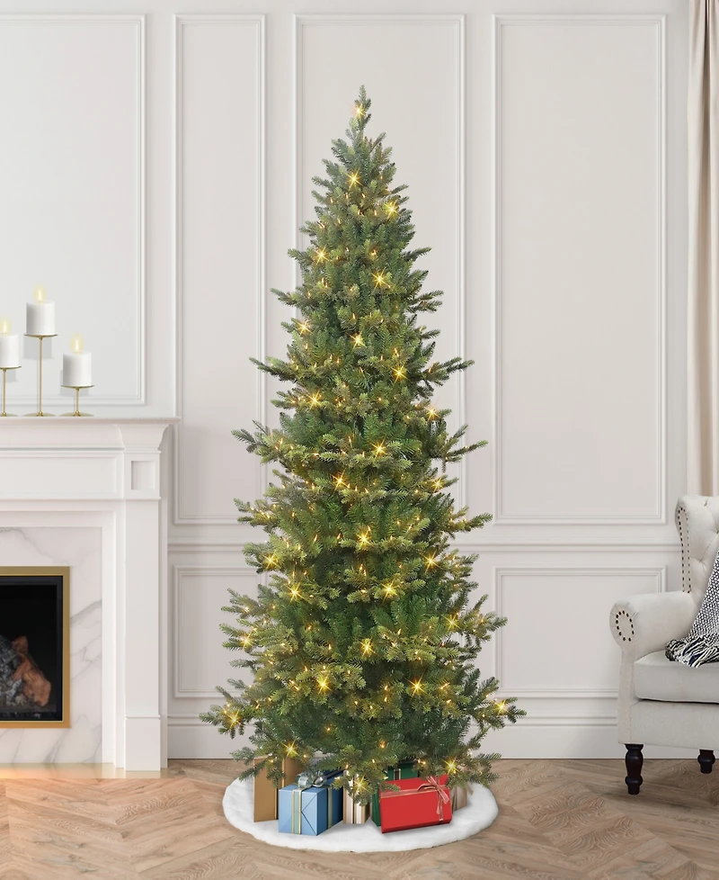 Puleo International 6.5' Pre-Lit Slim Royal Majestic Douglas Fir Downswept Christmas Tree