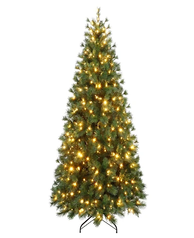 Puleo International 7.5' Pre-Lit Colorado Pine Christmas Tree