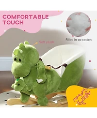 Glintex Dinosaur Rocking Horse with 32 Songs and Hand Puppet, 55 lbs, Ages 18-36 Months