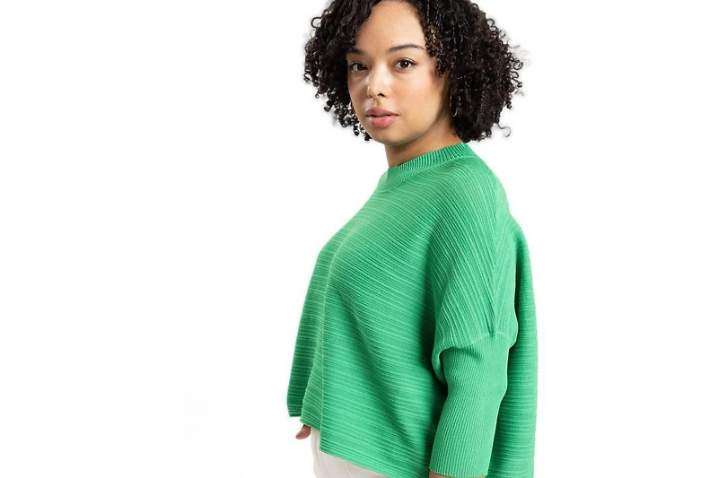 Caldwell Collection Women's Brooklyn Lightweight Textured Cropped Sweater