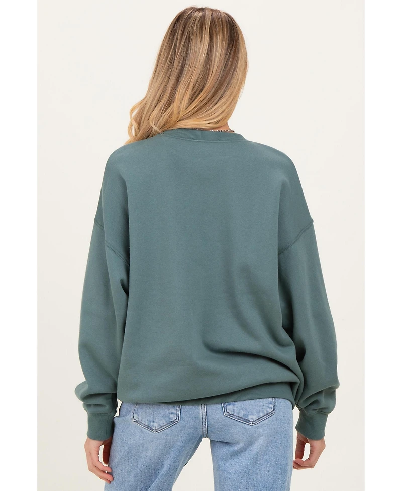 Pinkblush Maternity Oversized Fleece Crewneck Sweatshirt