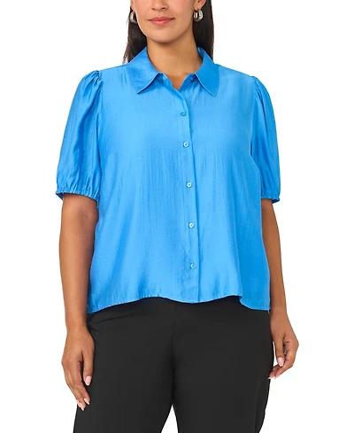 Vince Camuto Plus Puff-Sleeve Work Blouse