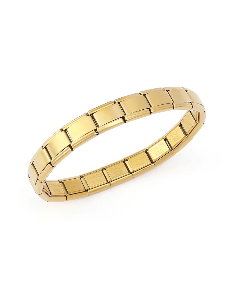 Steve Madden Cubic Zirconia Gold-Tone Link & Chain Stretch Bracelet